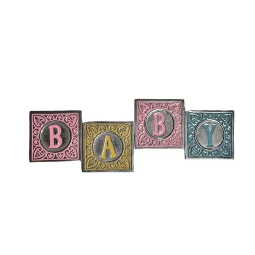 Baby Nursery Metal Wall Decor 16 X 6 X .50